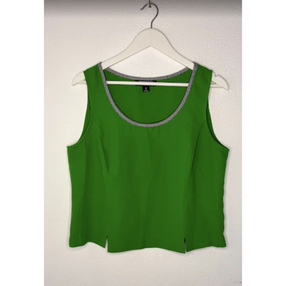 Vintage Perceptions Petite Green Sleeveless Top 16P